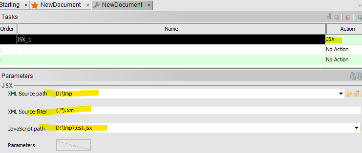 Create a scenario inside EditiX XML Editor for updating a set of XML documents using the DOM API