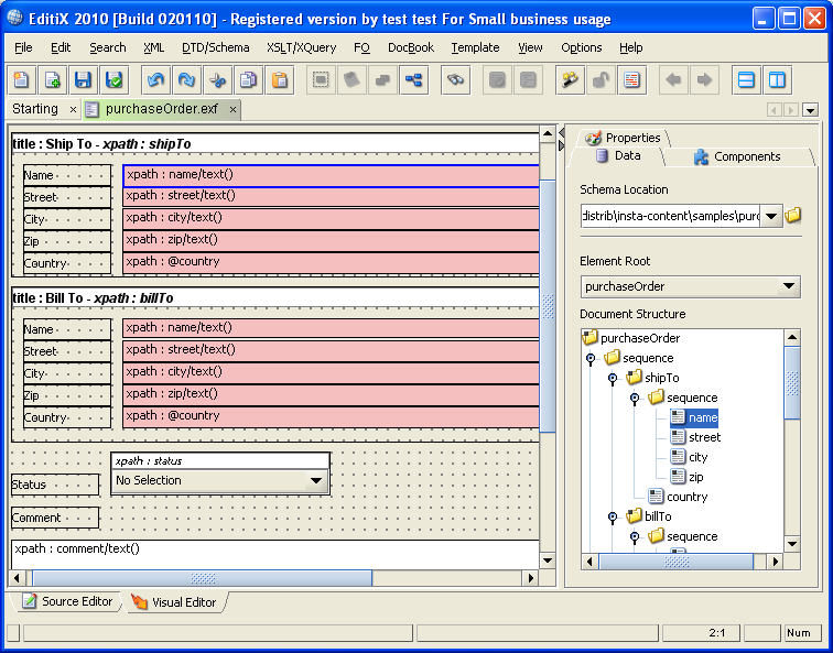 editix xml form designer