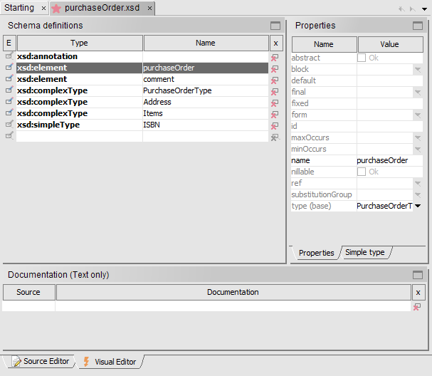 editix visual schema editor