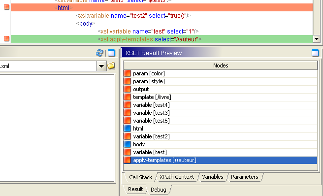 xslt debug stack trace