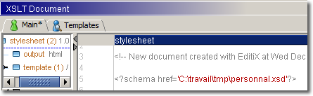 editix xml editor schema mapping