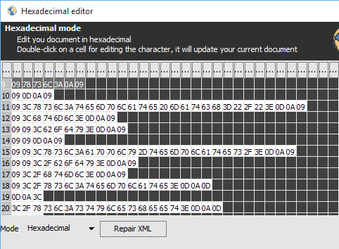 editix repair XML