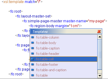 editix xslt fo